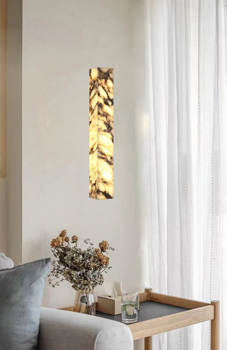 [Cubo] Cuboid Natural Marble Wall Lamp Dimmable