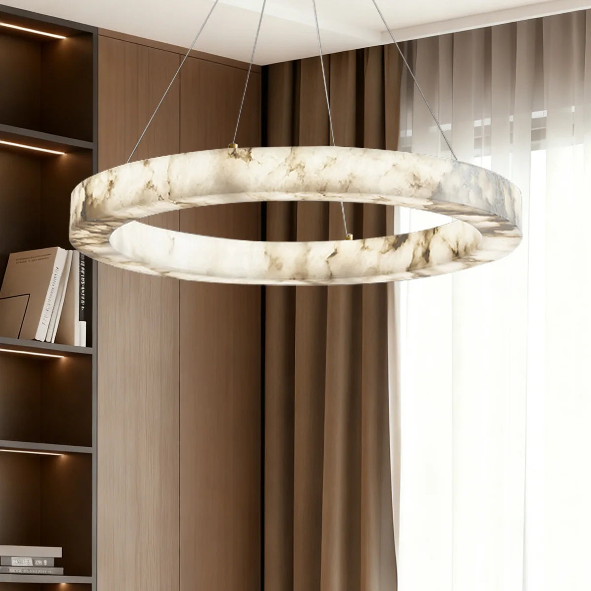 [Pietra] Marble Pendant Light Faux Stone Round