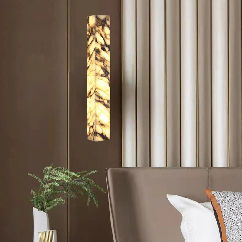 [Cubo] Cuboid Natural Marble Wall Lamp Dimmable