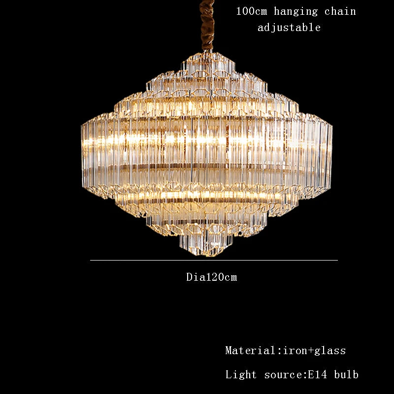 [Classico] Modern Glass Crystal Chandelier  Luxury