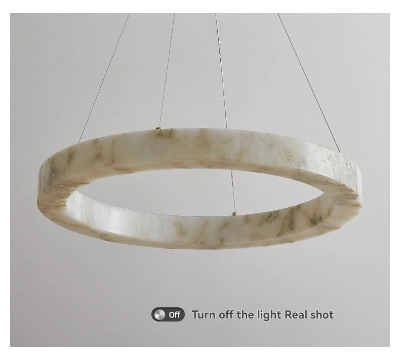 [Pietra] Marble Pendant Light Faux Stone Round
