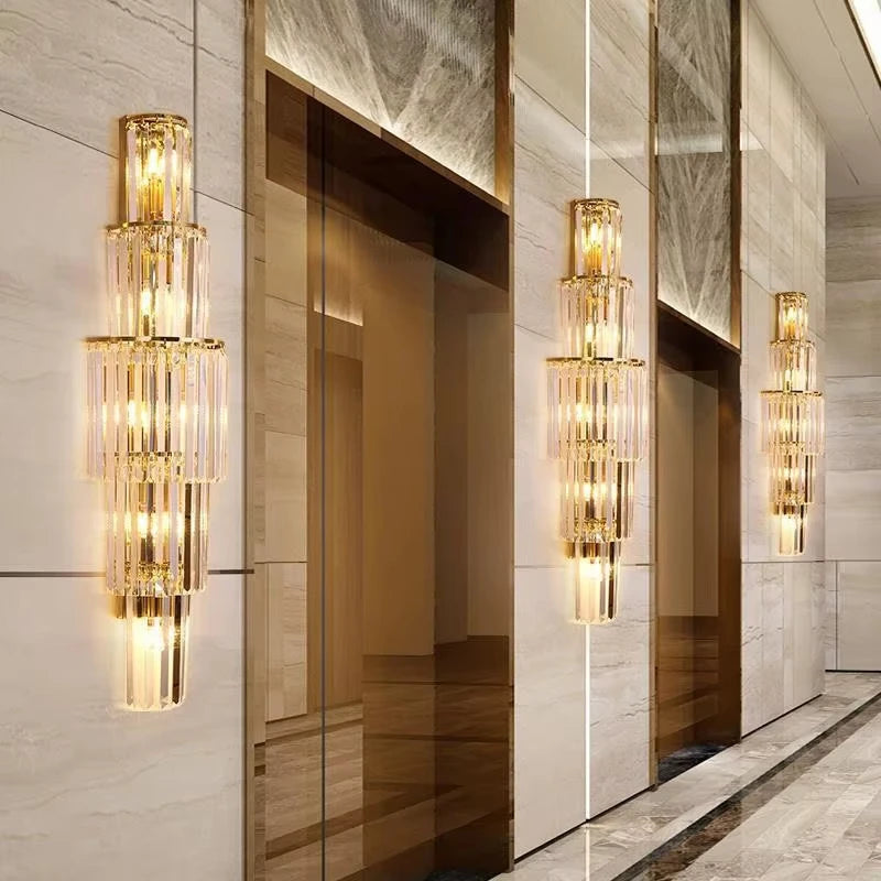 [Grandeur] Luxury Crystal Wall Lamp Villa Corridor
