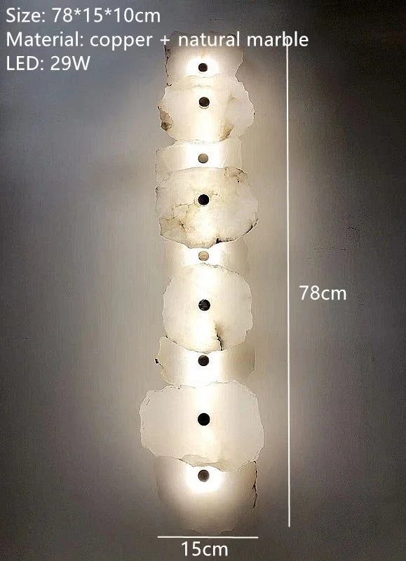 [Travertino] Natural Marble Wall Lamp Sconce