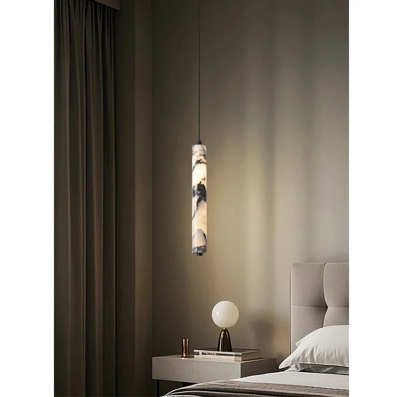 [Cilindro] Marble Cylinder Natural Stone Pendant Luxury