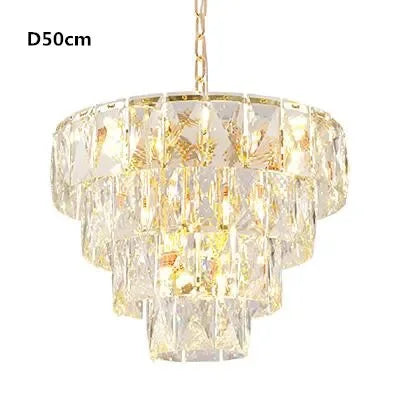 [Aurelia] Gold Crystal Chandelier Modern Lustre