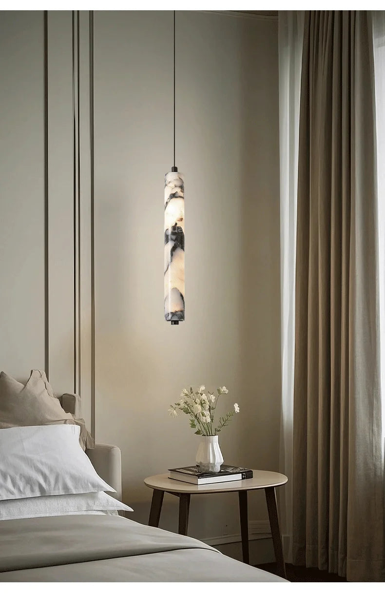 [Cilindro] Marble Cylinder Natural Stone Pendant Luxury