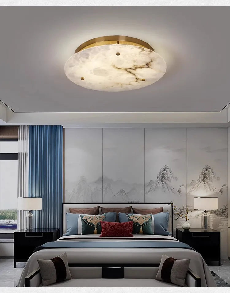 [Marmo] French Marble Ceiling Light Natural Stone