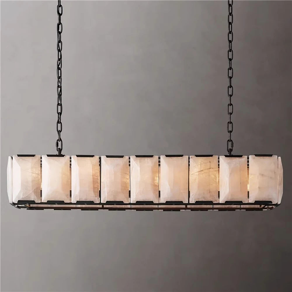 Vintage American LED Crystal Hanging Lamps Chandelier Lighting Retro Lustre Suspension Luminaire Lampen for Living Room