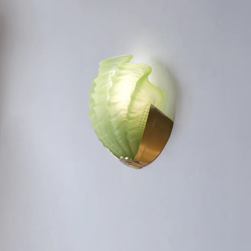 [Conchiglia] Brass Shell Wall Lamp French Glass