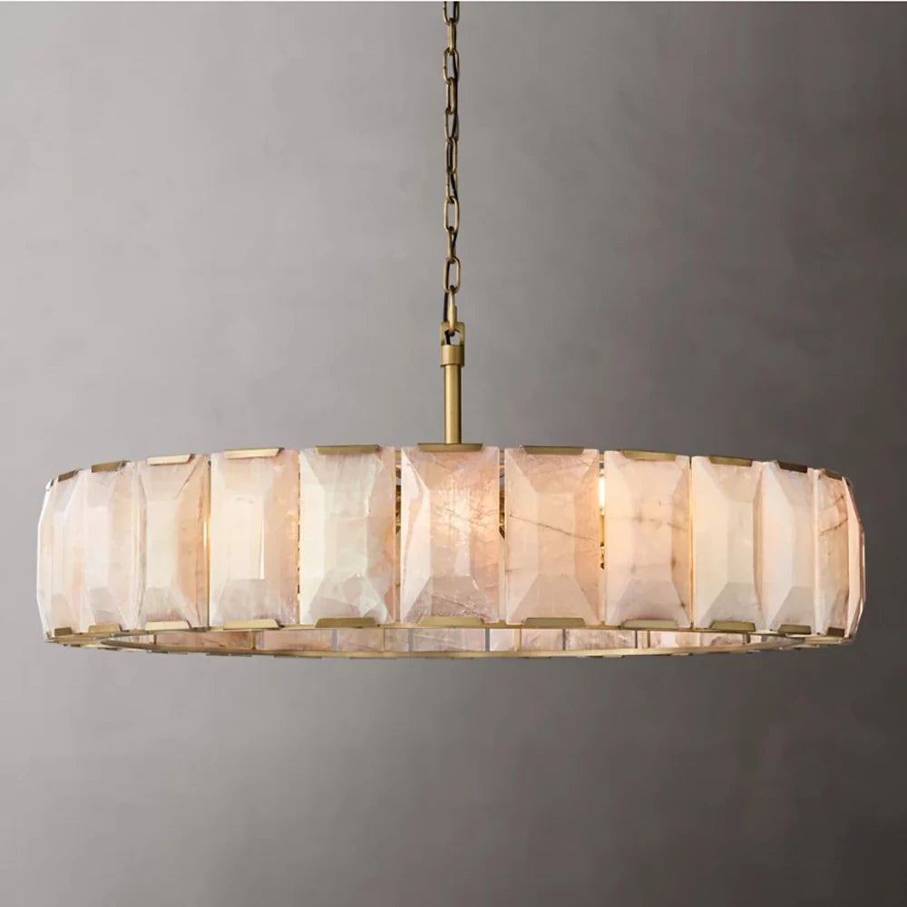 Vintage American LED Crystal Hanging Lamps Chandelier Lighting Retro Lustre Suspension Luminaire Lampen for Living Room