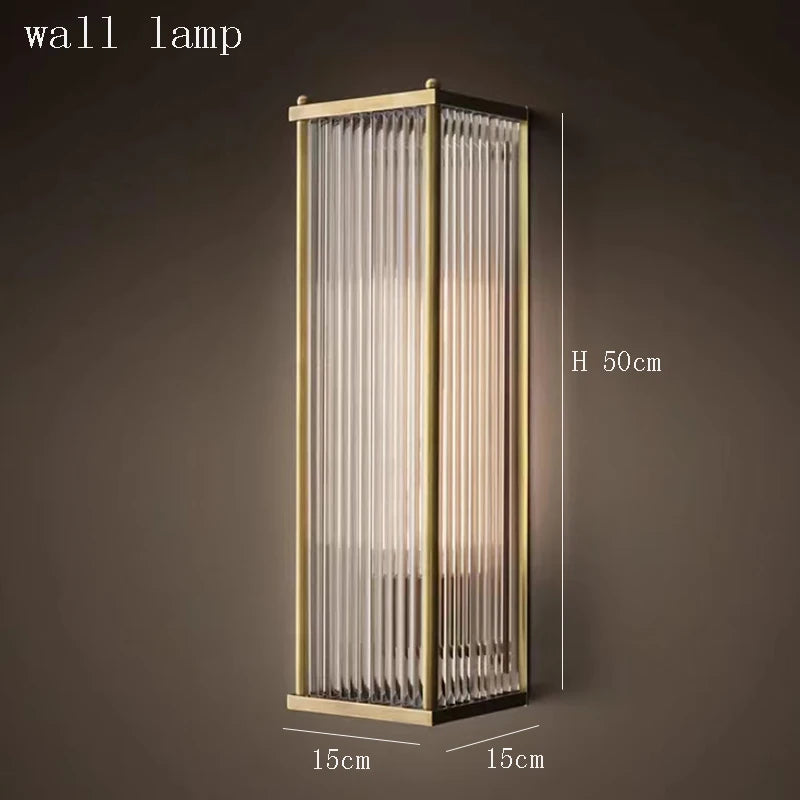 [Nordica] Nordic Luxury Glass Chandelier Gold Bar