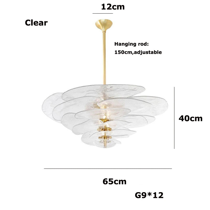 [Deco] Art Deco Chandelier Glass Stainless Steel