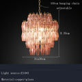 [Rosé] Postmodern Glass Chandelier Pink & Amber