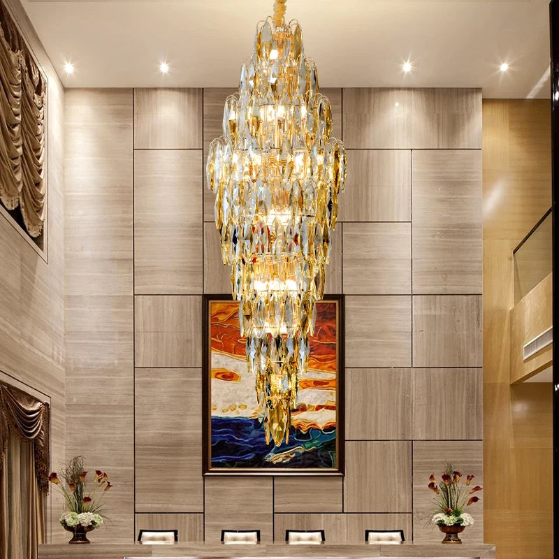 [Grandioso] European Duplex Crystal Chandelier Villa Luxury