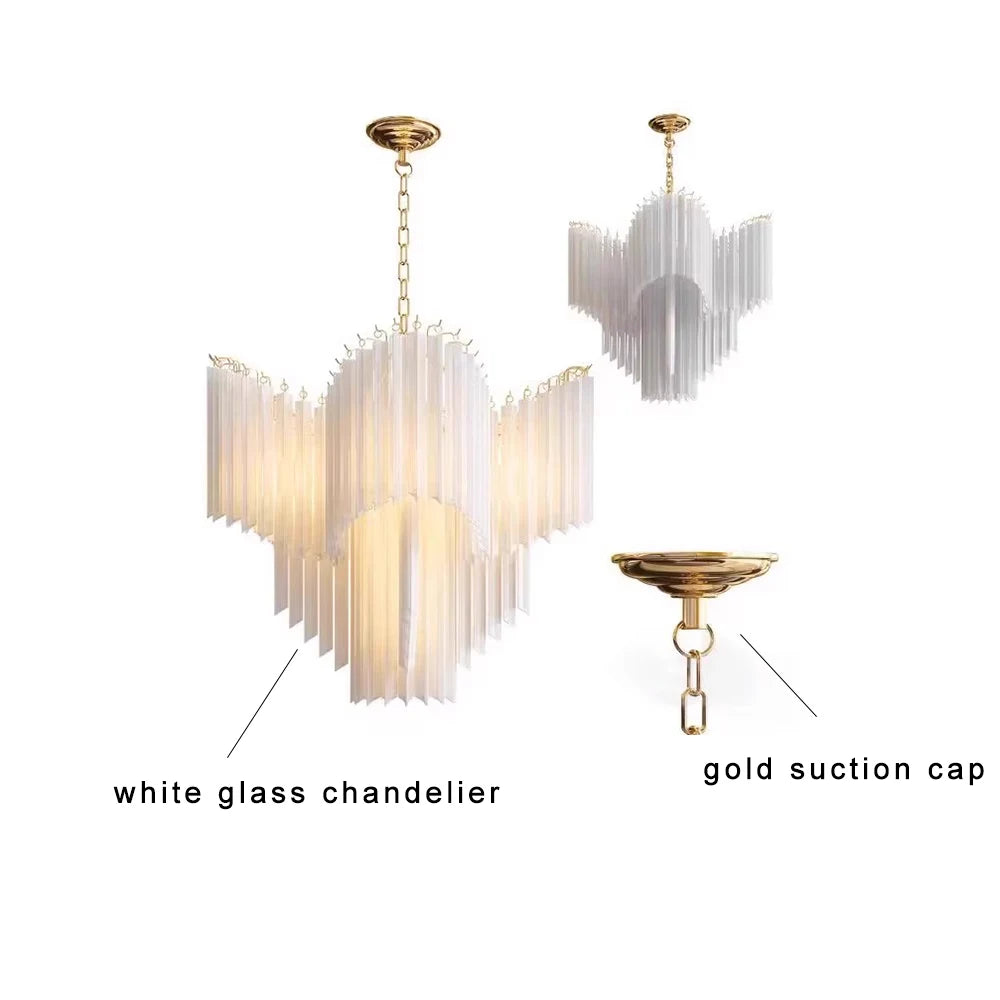 [Cristallo Bianco] French White Crystal Chandelier Luxury