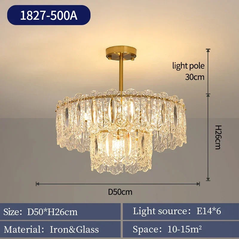 [Romantica] French Vintage Glass Chandelier Romantic