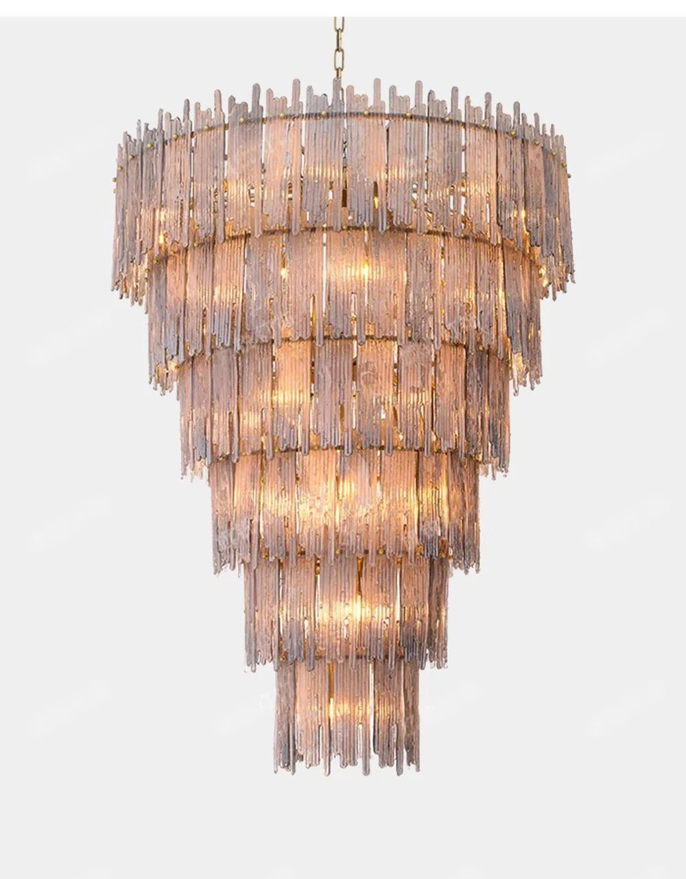 [Liberty] American Glass Chandelier Stainless Steel LED