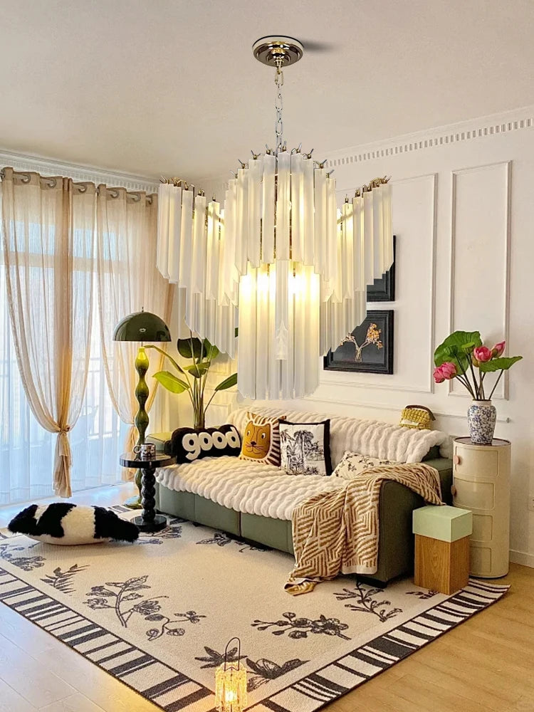 [Cristallo Bianco] French White Crystal Chandelier Luxury