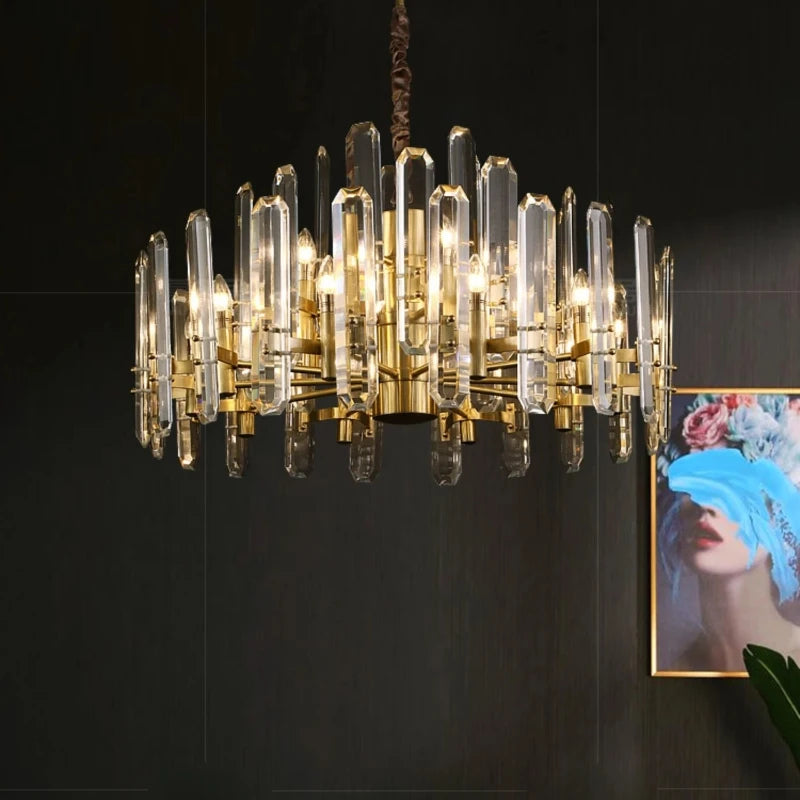 [Imperiale] Modern Crystal Chandelier Gold Luxury Hotel