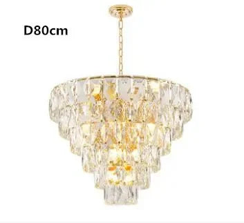 [Aurelia] Gold Crystal Chandelier Modern Lustre