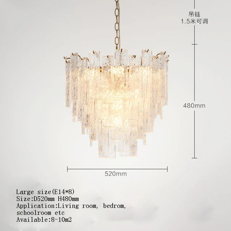 [Candela] Crystal Chandelier Gold Candle