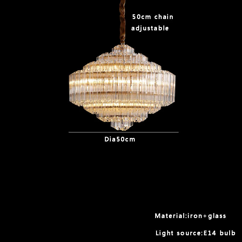 [Classico] Modern Glass Crystal Chandelier  Luxury