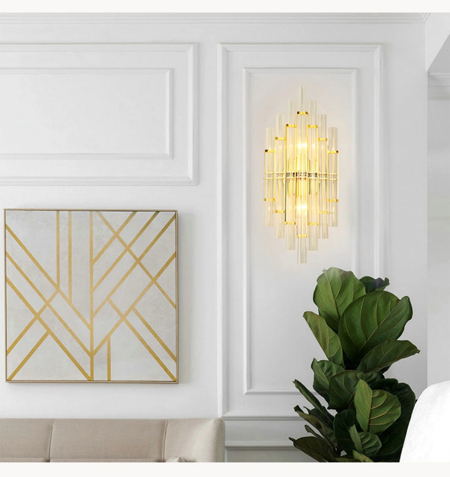 [rendy]  Crystal Wall Lamp Luxury Light