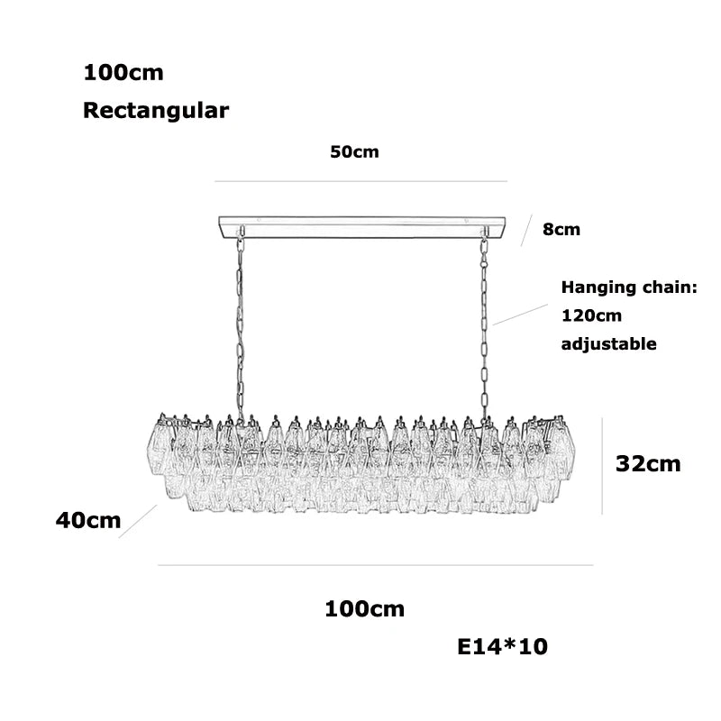 [Ambra] Murano Glass Chandelier Art
