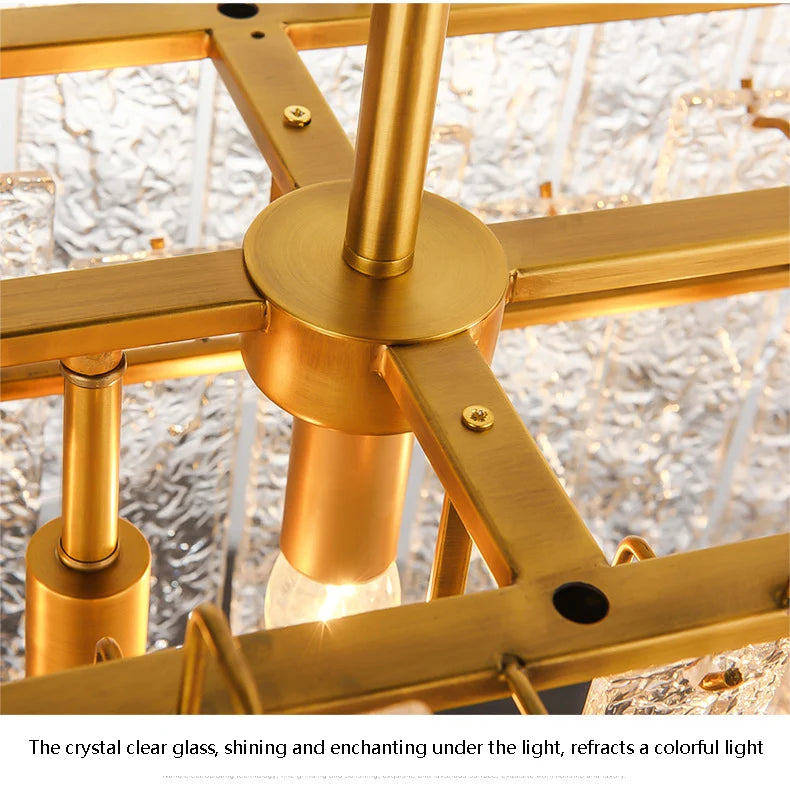 [Candela] Crystal Chandelier Gold Candle