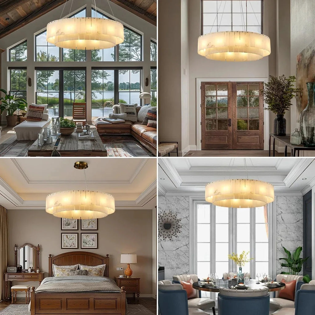 [Carrara] Marble Pendant Light Brass Gold