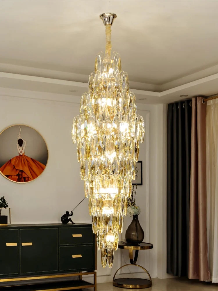 [Grandioso] European Duplex Crystal Chandelier Villa Luxury