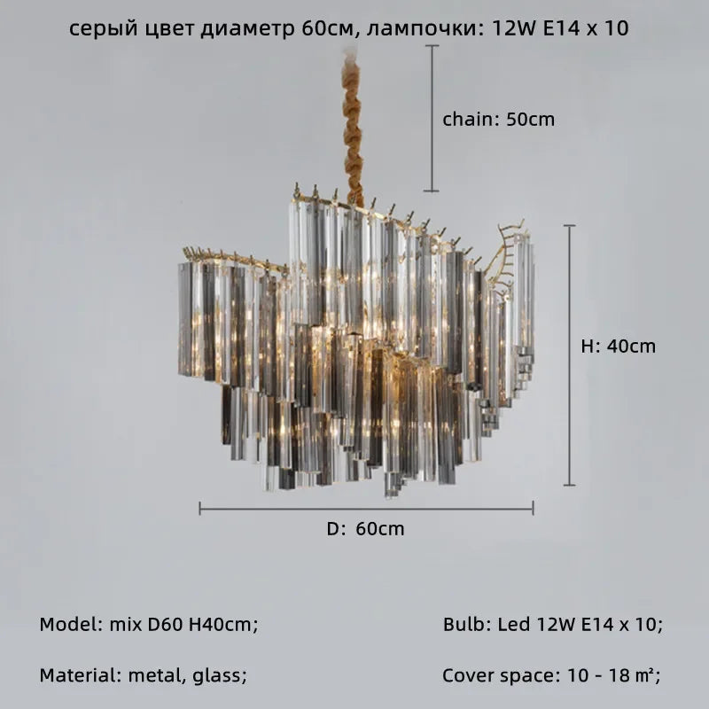 [Splendor] Modern Luxury Crystal Chandelier Gold