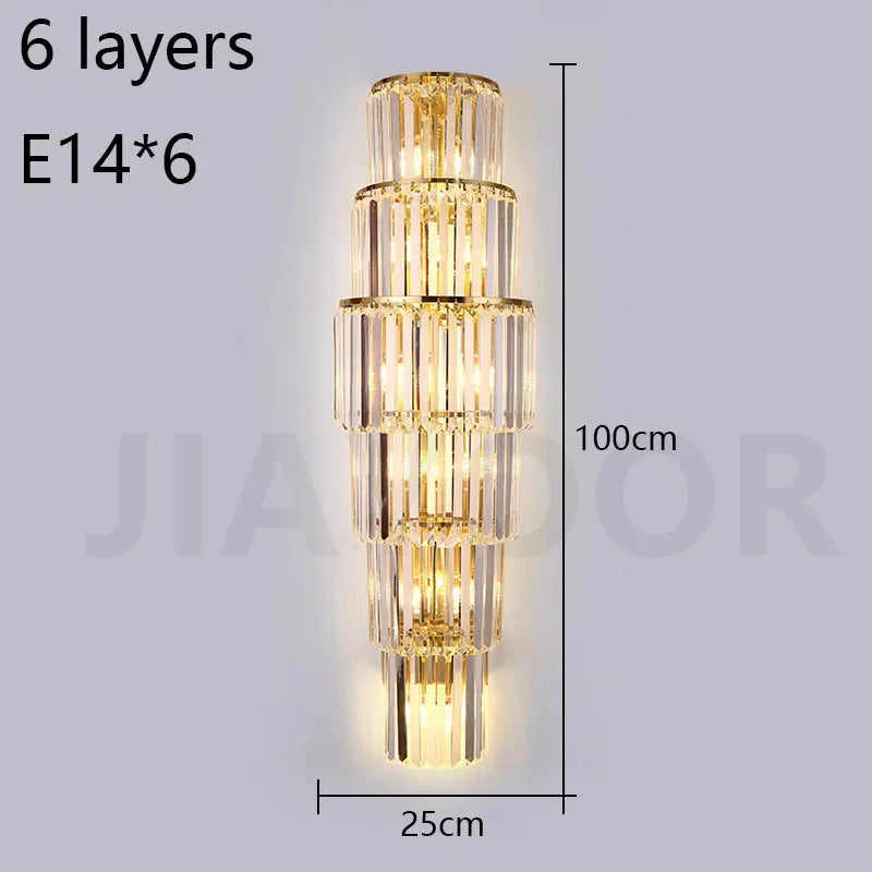 [Grandeur] Luxury Crystal Wall Lamp Villa Corridor