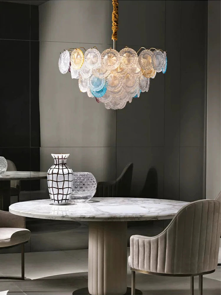 [Fiore] Vintage Flower Glass Chandelier Colorful