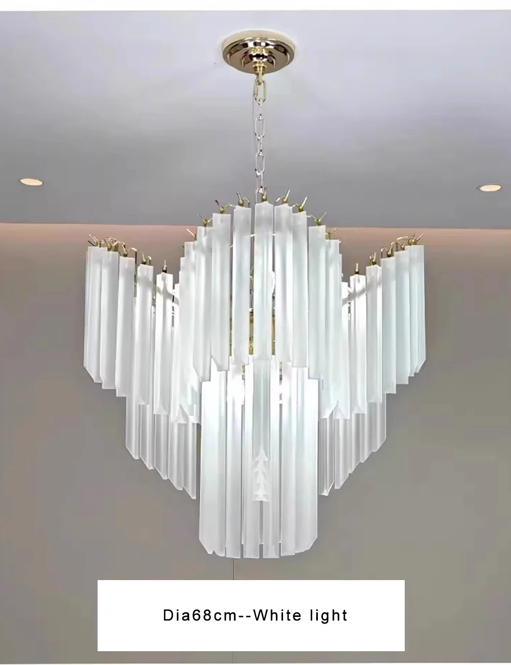 [Cristallo Bianco] French White Crystal Chandelier Luxury