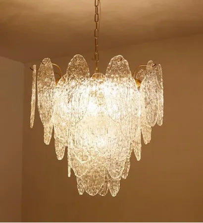 [Luminaria] Art Deco Pendant Gold Metal Glass