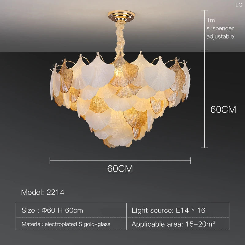 [Conchiglia] Crystal Shell Chandelier French Nordic