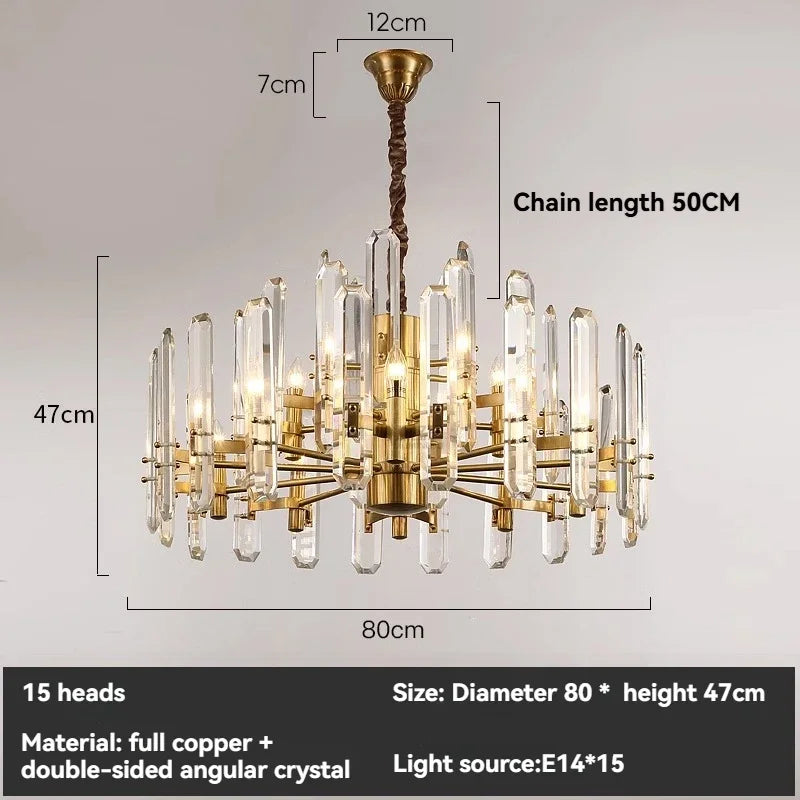 [Imperiale] Modern Crystal Chandelier Gold Luxury Hotel