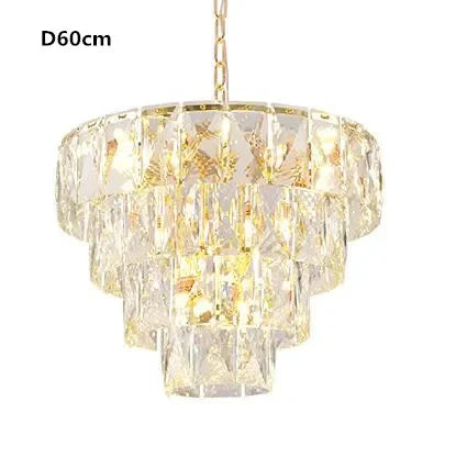 [Aurelia] Gold Crystal Chandelier Modern Lustre