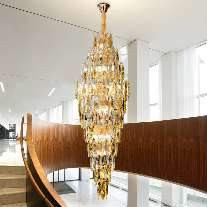 [Grandioso] European Duplex Crystal Chandelier Villa Luxury