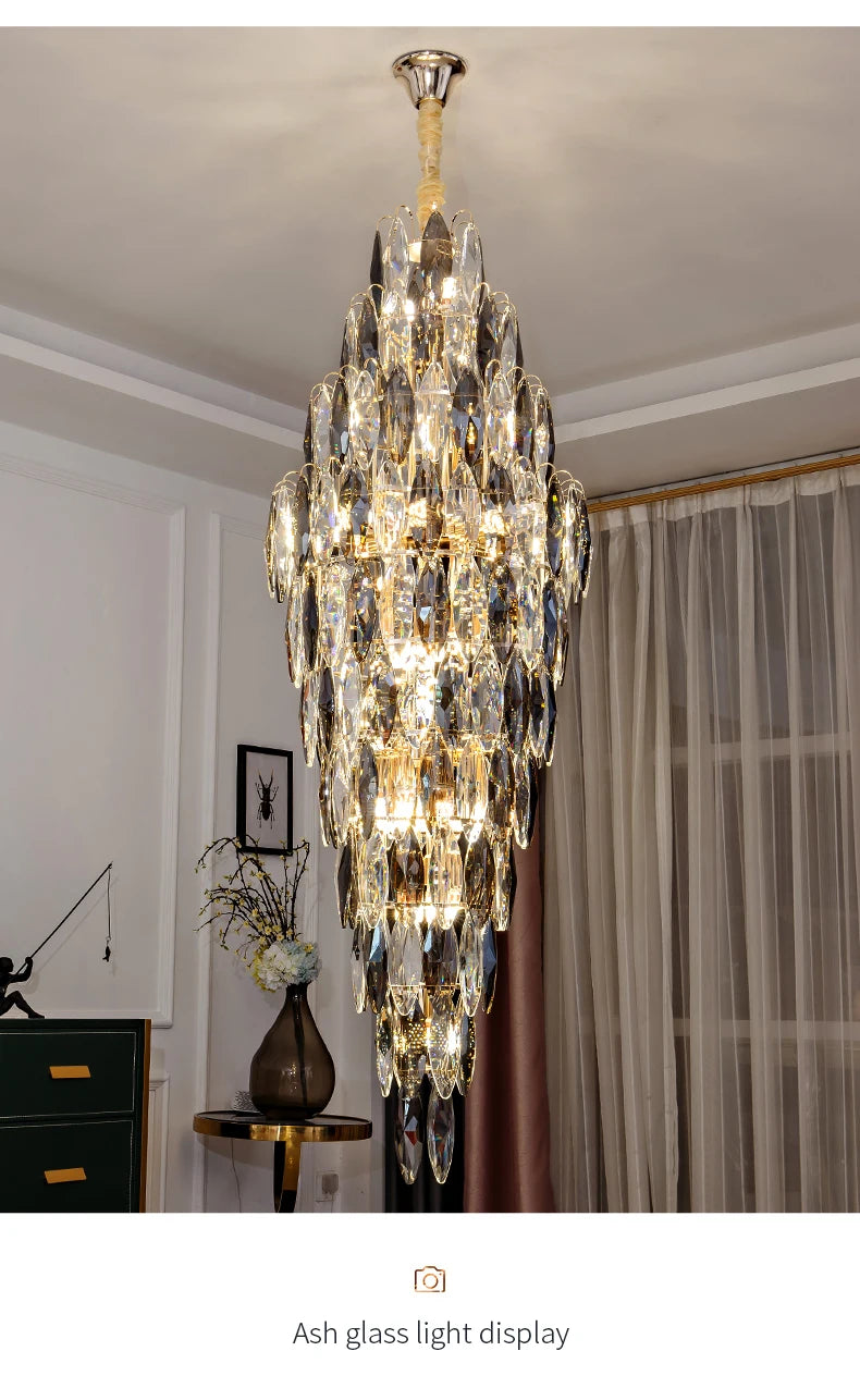 [Grandioso] European Duplex Crystal Chandelier Villa Luxury