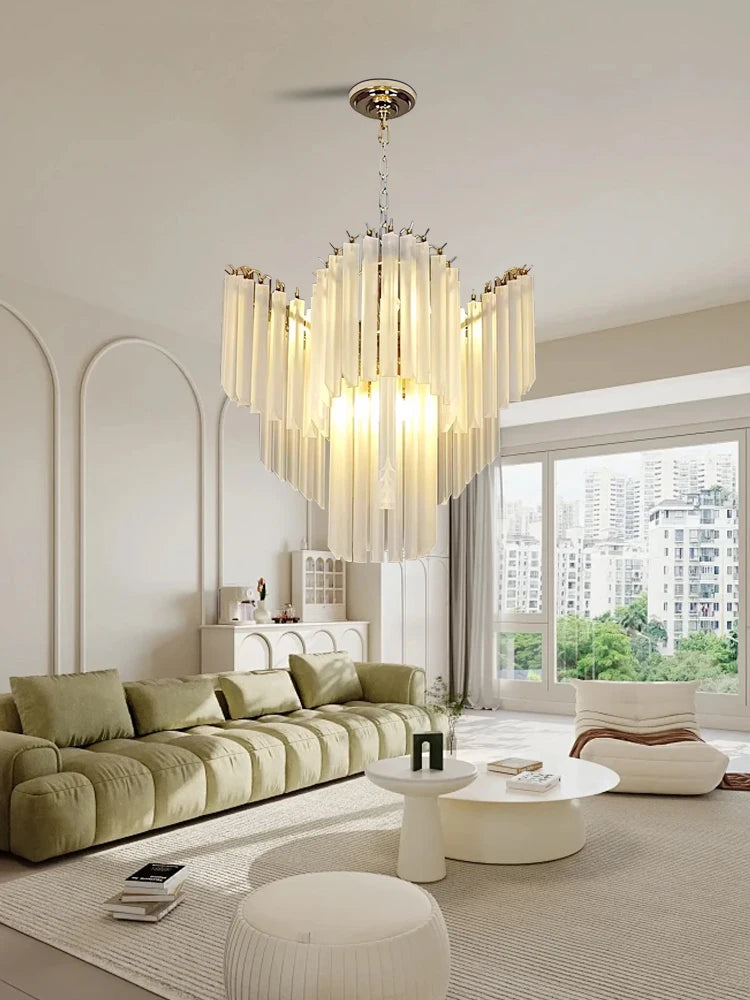 [Cristallo Bianco] French White Crystal Chandelier Luxury