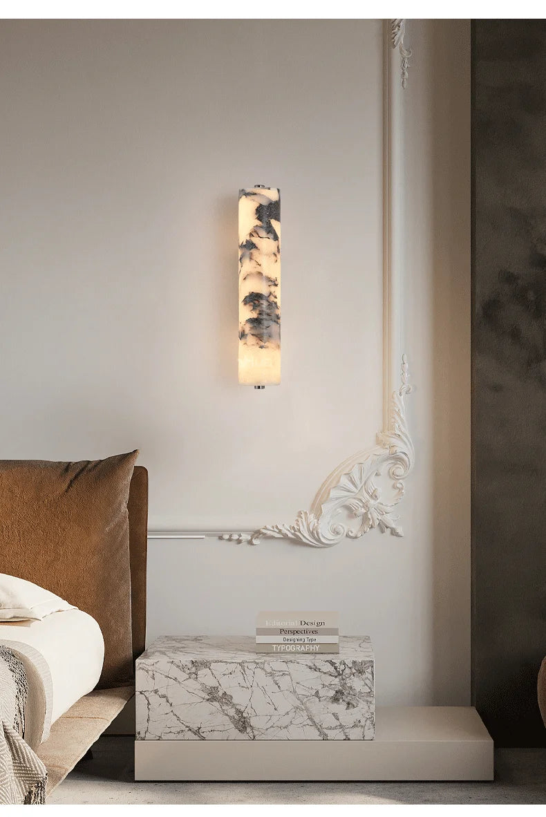 [Nero] Italian Marble Wall Lamp Natural Stone