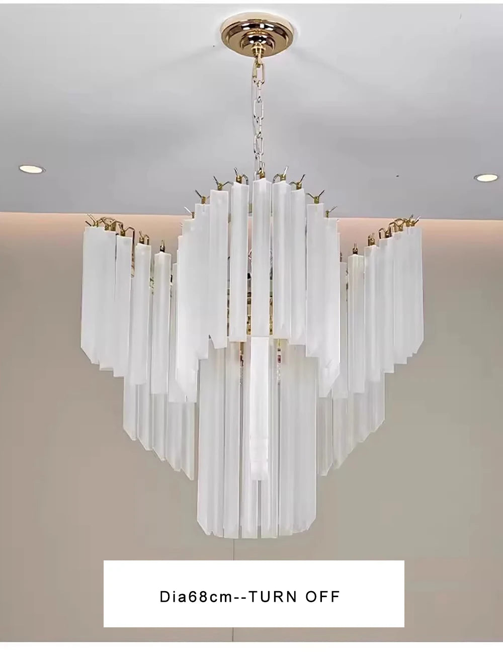[Cristallo Bianco] French White Crystal Chandelier Luxury