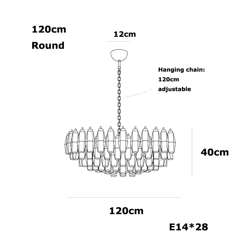[Ambra] Murano Glass Chandelier Art