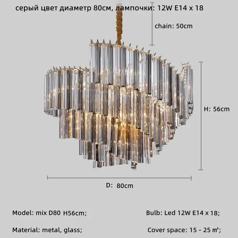 [Splendor] Modern Luxury Crystal Chandelier Gold