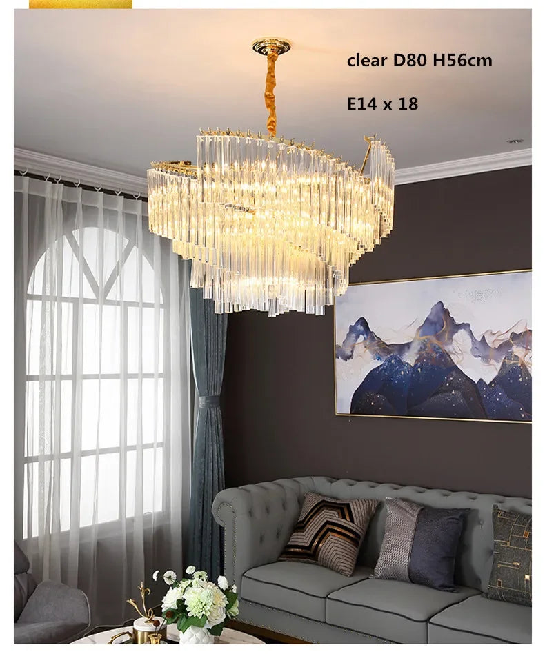[Splendor] Modern Luxury Crystal Chandelier Gold