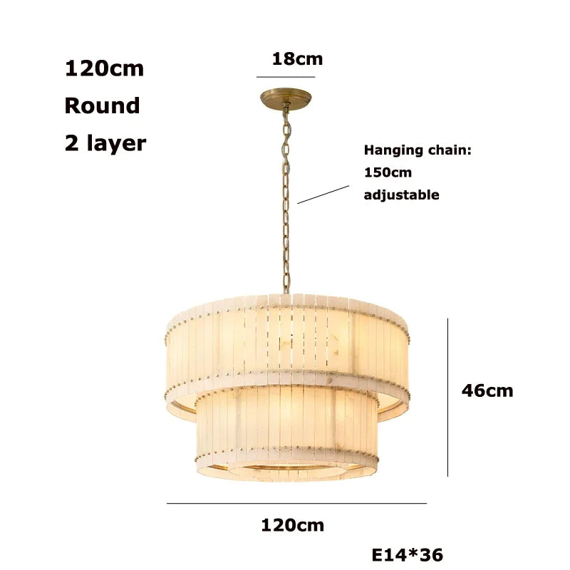 [Rotondo] Modern Marble Chandelier Round
