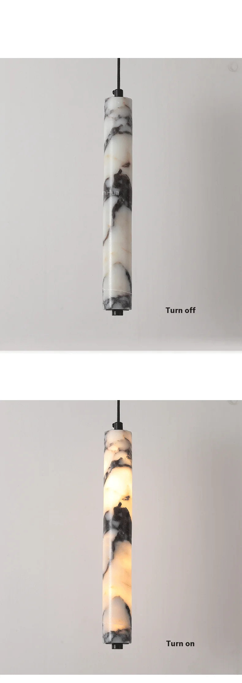 [Cilindro] Marble Cylinder Natural Stone Pendant Luxury