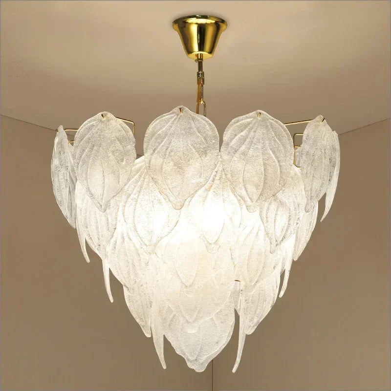 [Pino] Nordic Pine Leaf Chandelier Wrought Iron Creative